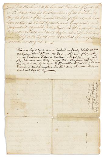 (AMERICAN REVOLUTION--1775.) Loyalty petition from what is now Portland, Maine.
